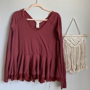 We The Free (Free People) Ribbed Distressed Top
